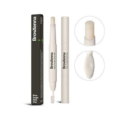 Воск-стик для укладки и ухода за бровями с щеточкой Brow Sculpt Stick Wax BrowXenna 600017 - фото 9079