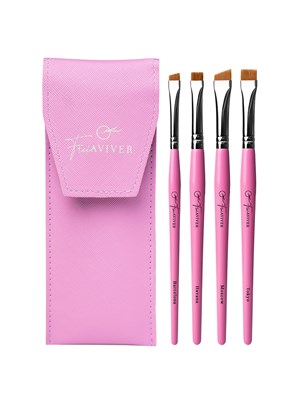 FreiAVIVER Набор кистей для бровей в чехле (4 шт) fr-set-kisti - фото 9740