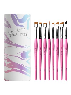 FreiAVIVER Набор кистей для бровей и ресниц в тубе (8 шт) fr-set-kisti-tub - фото 9744