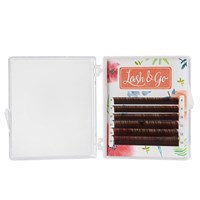 Коричневые ресницы Lash&Go микс 0,10/B 