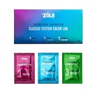 ZOLA Набор для ламинирования в саше Step 1, 2, 3 Color Lab zola-set-sase