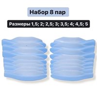 КАТЯ ВИНОГРАДОВА  Набор мягких валиков для ламинирования верхних ресниц (8 пар Небесно-Голубые) val_val-gol-8