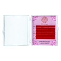 Цветные ресницы Enigma микс 0,10/C/7-12 mm "Red" (6 линий) LL524415