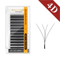Черные ресницы Nagaraku готовые пучки W, 4D, 0,07/C/8-14 mm (12 линий) LL621350